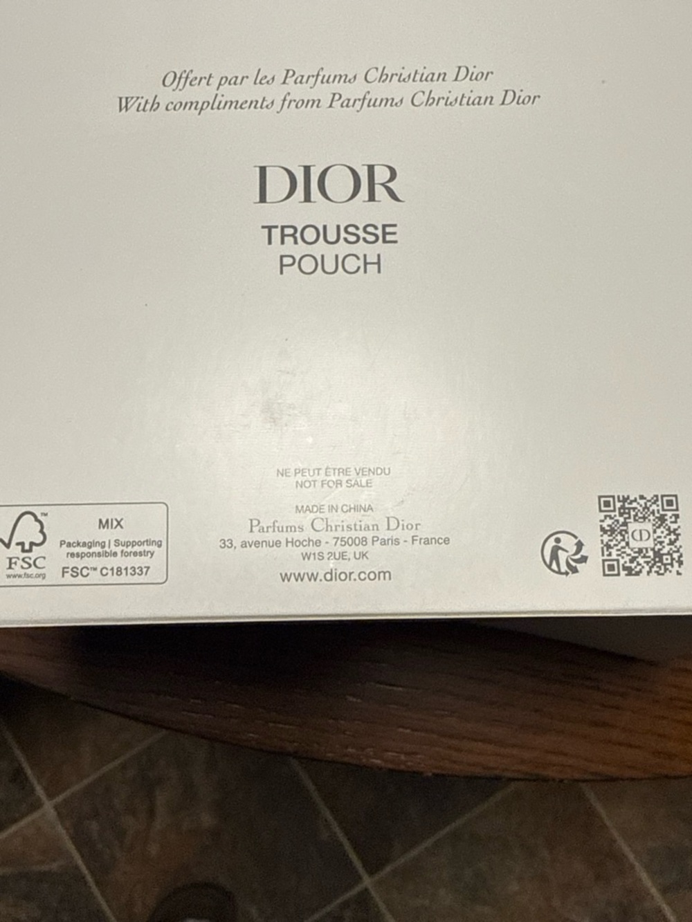 Dior Light Pink Bow Cosmetic Pouch with Silver CD Accent - Picture 2 of 2